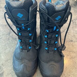 Columbia Kids' Black and Blue Snow Boots